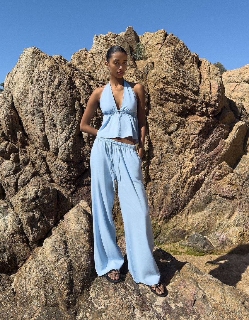 Linen Blend Trousers