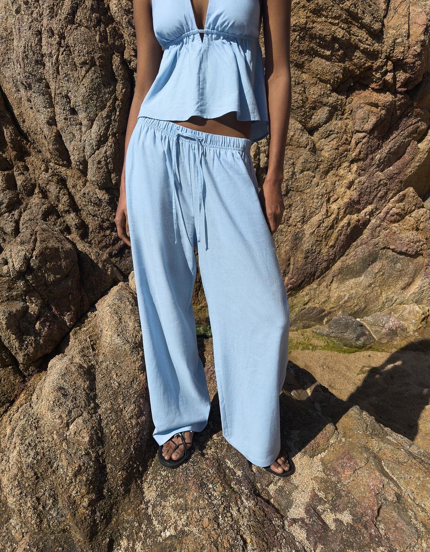 Linen Blend Trousers