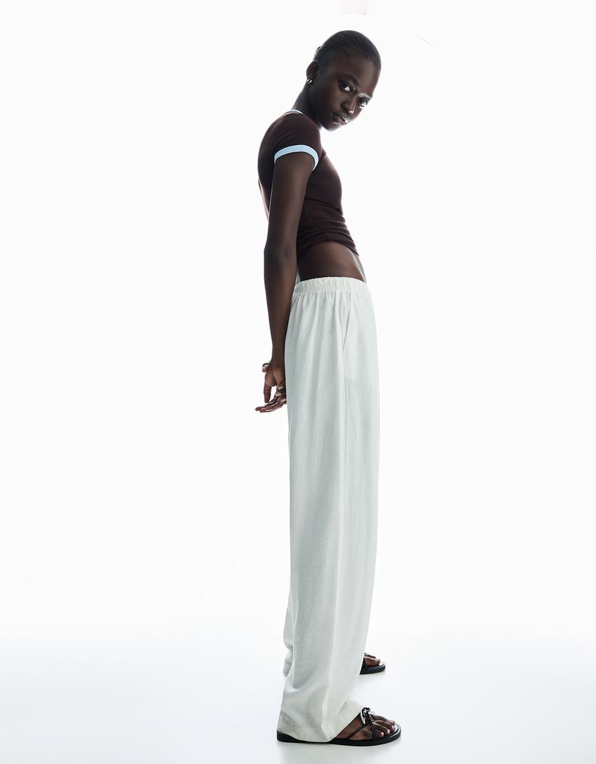Linen Blend Trousers