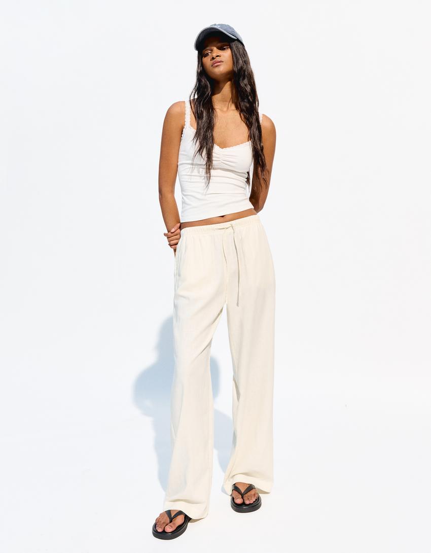 Linen Blend Trousers