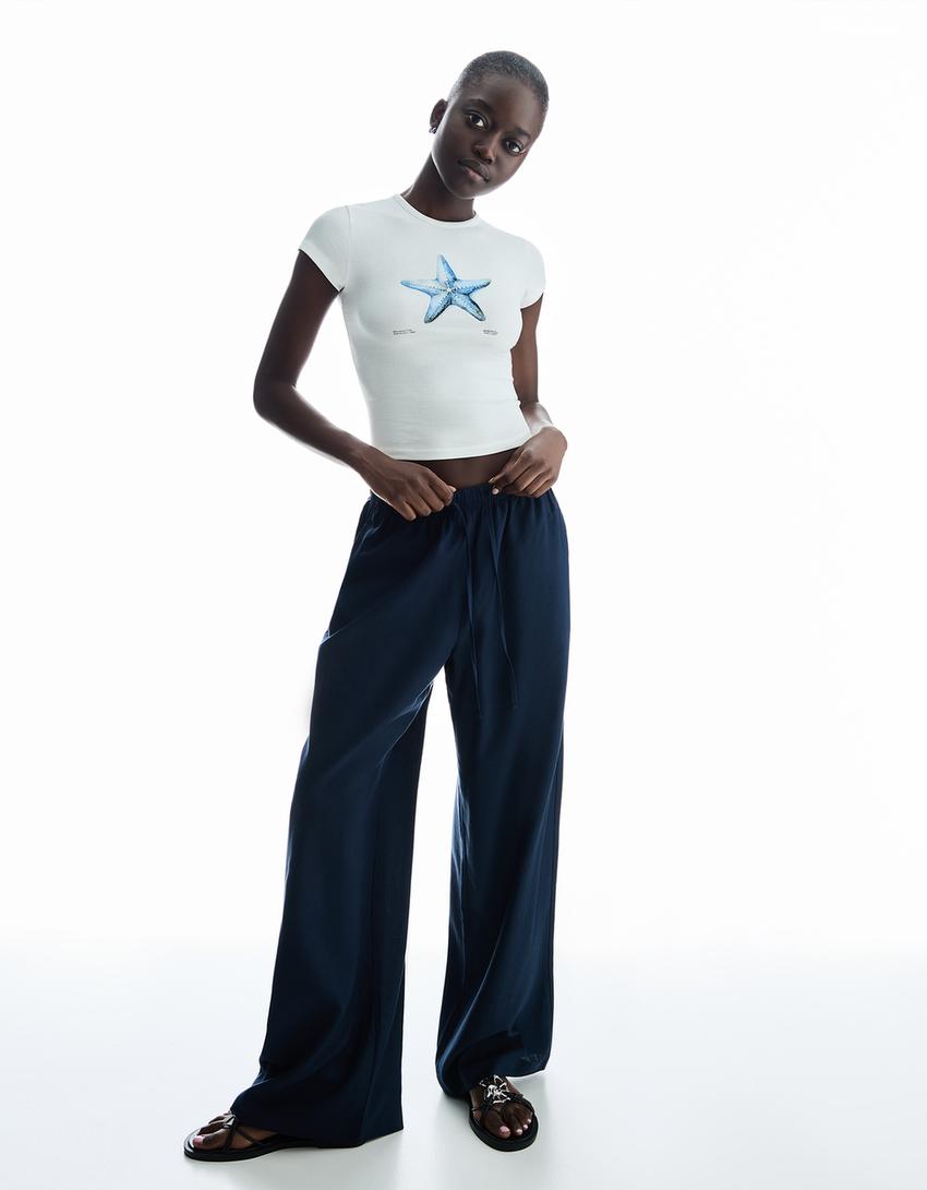 Linen Blend Trousers