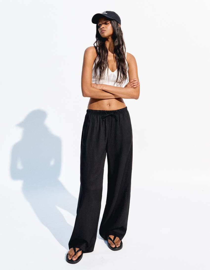Linen Blend Trousers
