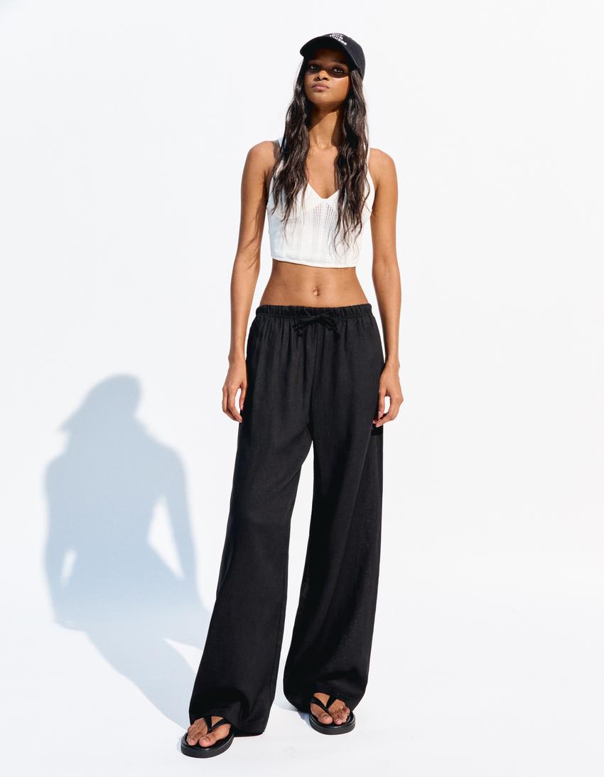 Linen Blend Trousers